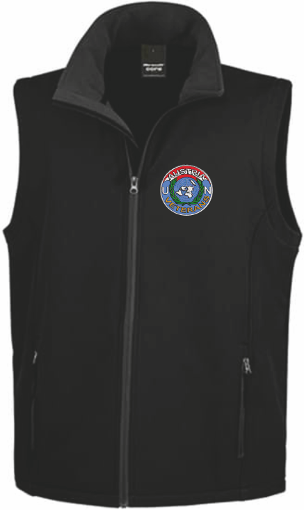 (Bild für) Softshell Gilet Result UN Veterans Logo klein (2 Farben)